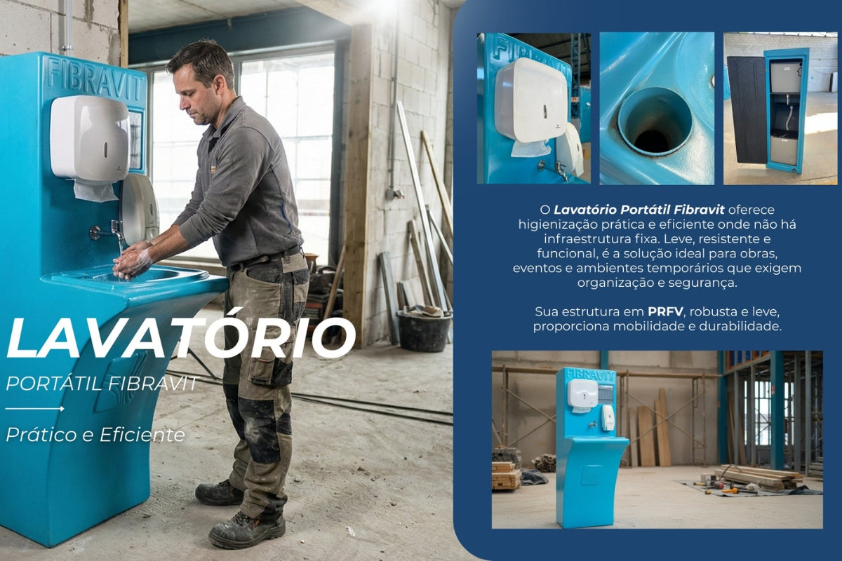 Higiene e produtividade: o papel dos lavatórios portáteis na rotina da obra