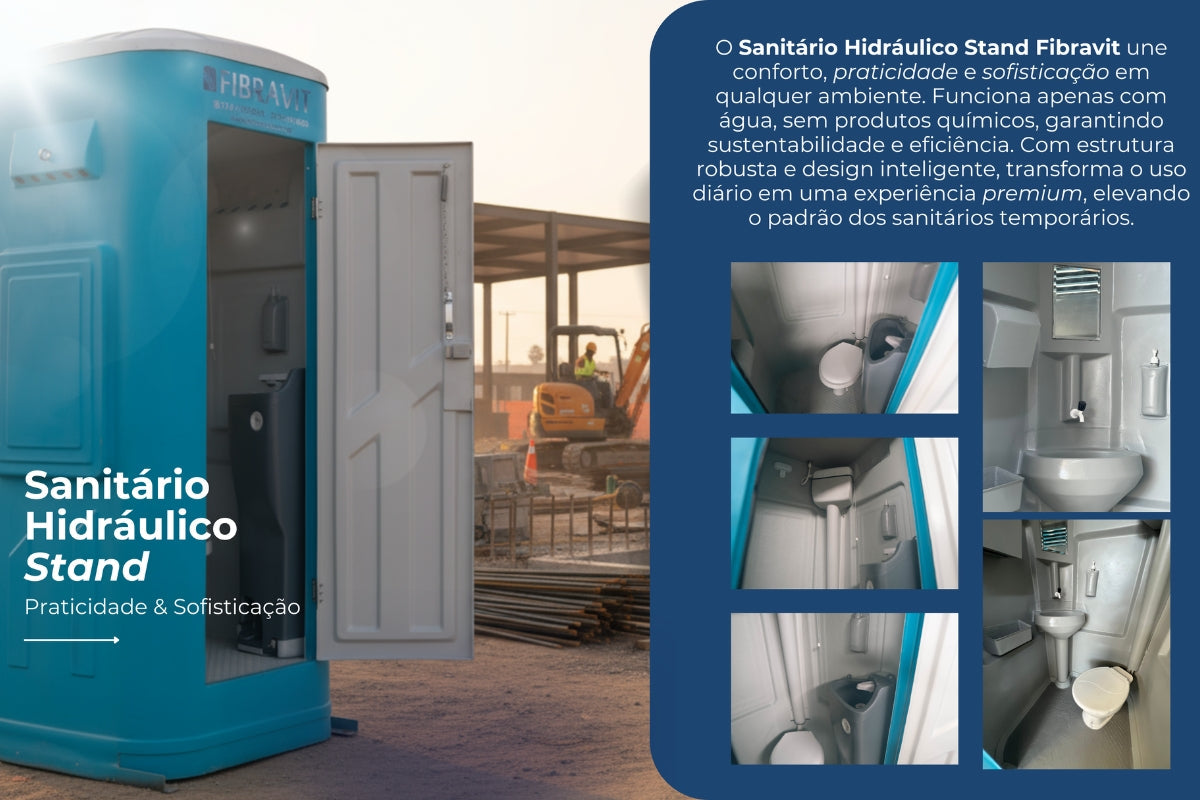 Como o Sanitário Stand garante praticidade e conforto em obras de pequeno e médio porte